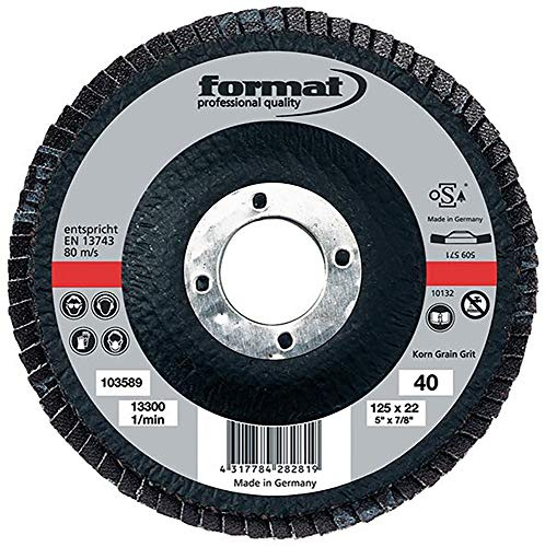 Format Schleifmopteller 6 Grad gewölbt 180mm K40