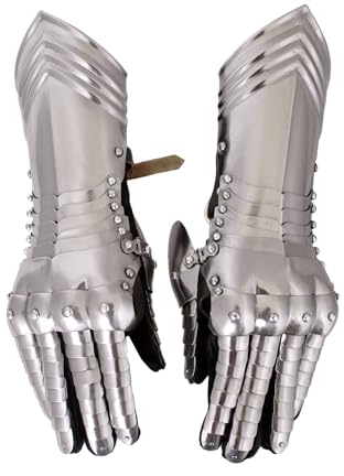 Battle-Merchant Plattenhandschuhe, 1,2mm Stahl - Panzerhandschuhe - Ritterhandschuhe - Mittelalter - LARP