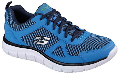 Skechers Men's Track BUCOLO Training Shoes, Blue Lime, 10 UK (45 EU)