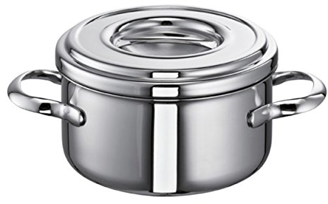 Schulte-Ufer SUS FLEISCHTOPF 16 cm 6311-16I, Edelstahl, Poliert, 2 Liter, Silber, mit Deckel