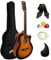 TIGER ACG4-SB Full-Size Elektro-Akustische Gitarre, Paket für Anfänger, mit eingebautem Tuner und EQ - Sonnendurchbruch