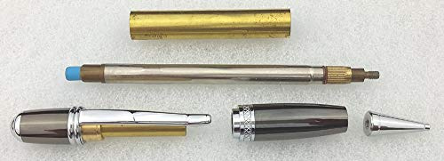 CHARNWOOD Penturning PCLSCGM Sienna Twist Pencil - Chrome & Gun Metal Kit