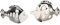 2tlg. Figurenset Fisch Fin Atlantik weiß silber Porzellan Bad Deko Figur Skulptur