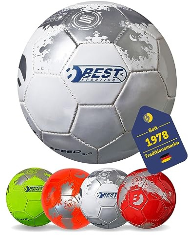 BEST SPORTING Fußball Speed 2.0 I hochwertiger Ball I bunter Fußball Kinder in Größe 5 I Fussball Kinder mit coolem Design I Bälle für das Fußball Training I Fußbälle