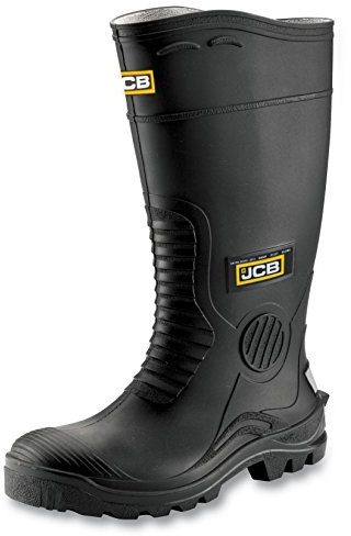 JCB HYDROMASTER Safety Wellington Work Boots Black (Sizes 7-12) Wellies (10)