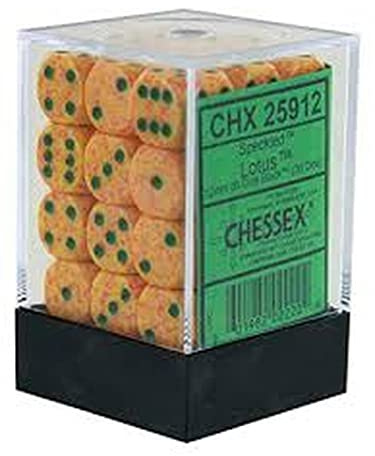 DND Dice Set-Chessex D&D Dice-12mm Speckled Lotus Plastic Polyhedral Dice Set-Dungeons and Dragons Dice Includes 36 Dice – D6 (CHX25912)