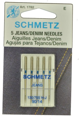 Schmetz Jeans (Denim) Household Sewing Machine Needles, Size: 90/14