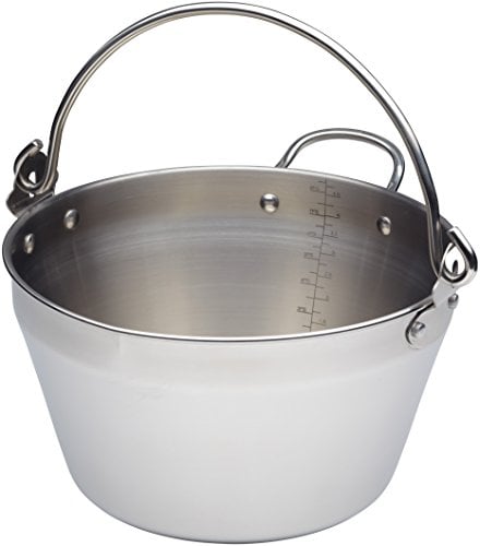 KitchenCraft Poêle À Confiture Pour Table De Cuisson À Induction Avec Recette Dans Une Boîte Cadeau, Home Made Maslin, Acier Inoxydable, 4,5 Litres, Argenté