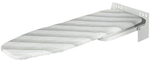 Gedotec Planche À Repasser Murale Pliante IRONFIX | Table Pivotante à 180 Degrés | Raccords Acier Qualité Supérieure | Support Mural & Kit Montage INCL. | FABRIQUÉ en Allemagne | Gris Rayé | 1 Pièce