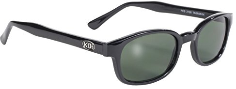 Original KD's Biker Sunglasses with Dark Green Lenses