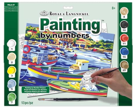 Royal & Langnickel PAL6 Mediterranean Fishing Boats Painting by Numbers Kit