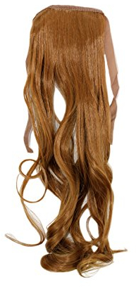WIG ME UP - YZF-TC18-27 Haarteil ZOPF Kupfer-Blond wellig 45cm Band Haar Klammer Haarverlängerung