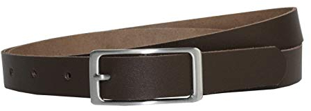 Vascavi Ledergürtel, 2 cm breit, Made in Germany, echt Leder Gürtel für Damen, als Hüftgürtel, kürzbar (85 cm Gesamtlänge 95 cm, Dunkelbraun)