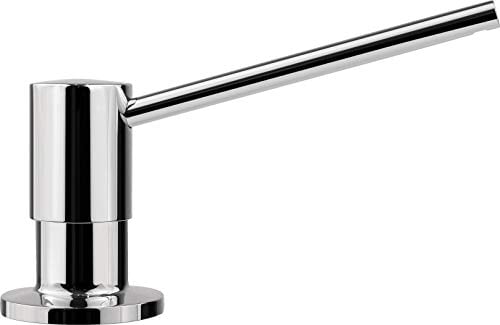 BLANCO TORRE Spülmittelspender in chrom | Passend zu allen BLANCO-Küchenarmaturen | Bequem von oben zu befüllen | Spüli | Seifenspender | 35 mm Lochbohrung erforderlich | Flascheninhalt 300 ml