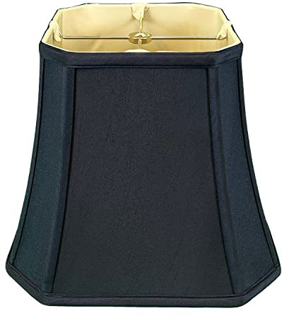Royal Designs Lampenschirm, quadratisch, Glockenform, Schwarz, 5 x 10 x 8.75