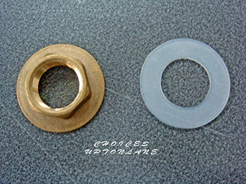 Brass FLANGED BACKNUT Sizes 1/2 BSP + Free Plastic Washer (for Bathroom Basin & Other Plumbing)