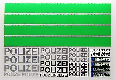 RC 'POLIZEI' Deutsch POLIZEI stil Aufkleber sticker grün streifen Polizeiauto Drift