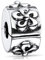 MATERIA Schmuck Stopper Bead antik Element - 925 Silber Stopper Clip mit Wirbel Motiven für Beads Armbänder mit Gewinde #721