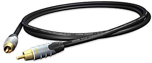 Hicon Ambience 10m Subwooferkabel geschirmt Cinchkabel Digital Audio SPDIF RCA/Video 75 Ohm - HIA-C1C1-1000