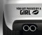 You JUST GOT Passed by A Girl Funny CAR Bumper Sticker Lips JDM