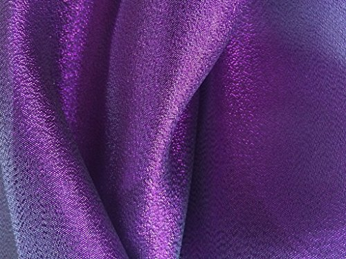 METALLIC Crystal Organza Stoff dunkel flieder GLITZER OPTIK Meterware