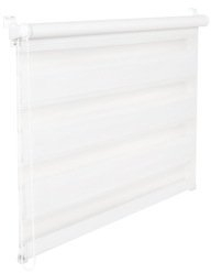 KS Handel 24 DOPPELROLLO DUOROLLO 60 cm BREIT 200 cm LANG Weiss INKL. SEILZUG FENSTERROLLO KLEMMROLLO Jalousie