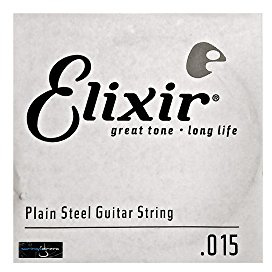 Elixir® Saiten blanke Stahl-Einzelsaiten mit Anti-Rust Auflage (.015)