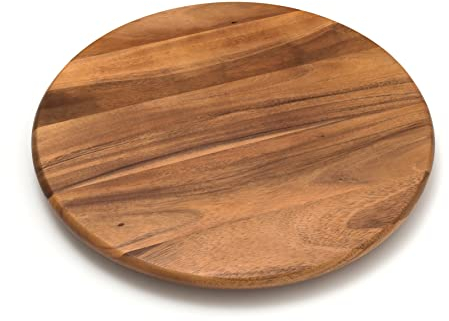 Lipper International Acacia Wood 18-Inch Lazy Susan Kitchen Turntable