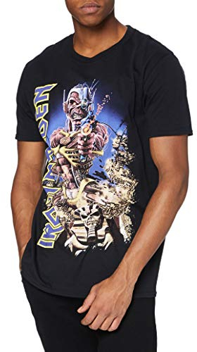 Iron Maiden Men Somewhere Back in Time Short Sleeve T-Shirt, Black, Small