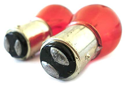 CARALL 2 Stück Halogenlampen 12V für Autos (P21/5W BAZ15D Asimmetrica 12V 21/5W Rosso)