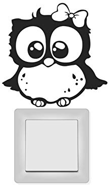 Wandtattoo Wandaufkleber niedliche süße Eule niedliches süßes Eulchen Eulendame Eulen Uhu M1513 - ausgewählte Farbe: *Beere