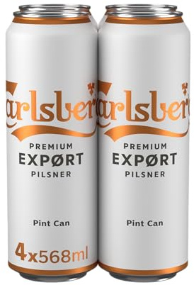 Carlsberg Export Lager Beer | 568ml Can | 4 Pack