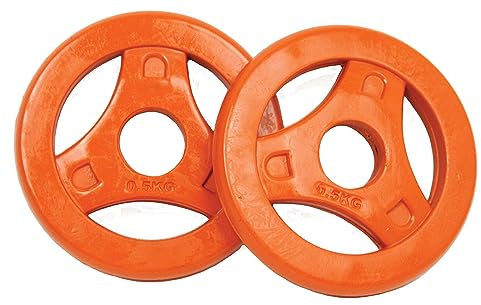 Tunturi Aerobic Hanteln - Kurzhantelgewichte - 2X 0,5 kg - 30mm - Orange