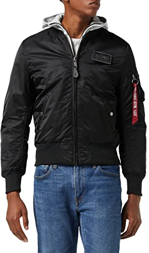 Alpha Industries Herren Jacke MA-1 D-Tec, Schwarz (Greyblack 03), Gr. XL