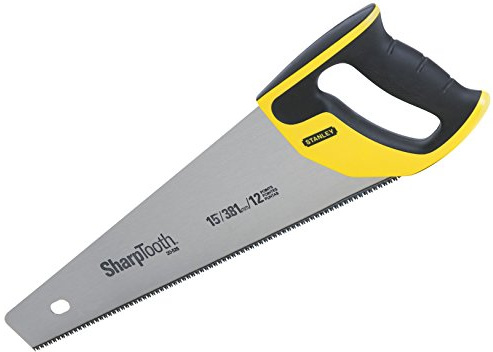 Stanley 20-526 - Sega a mano con impugnatura in gomma, 38,1 x 12 PPI SharpTooth