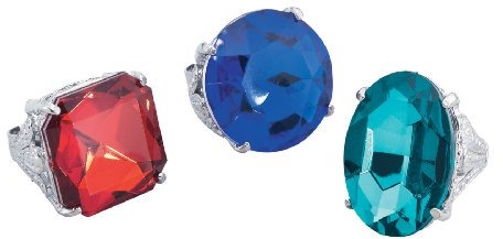 Bristol Novelty Diamond Rings. Jumbo Accessory Fancy Dress