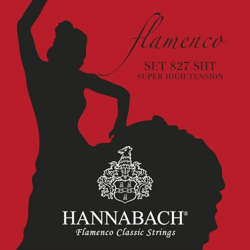 Hannabach Cuerdas para guitarra clásica Flamenco serie 827 Super High Tension juego completo Made in Germany - 827SHT