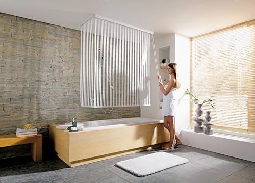 Kleine Wolke 3319100745 Tenda d'angolo per doccia, 138x62x240 cm, bianca