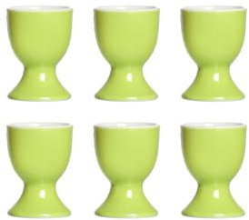 Ritzenhoff & Breker Doppio Eierbecher, 6er Set, Ei Becher, Eierhalter, Geschirr, Porzellan, Grün, 5 cm, 515862