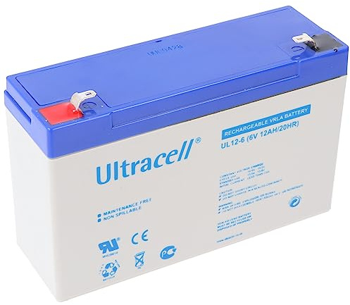 UL 12–6 batterie au ploMB 6 v 12 ah avec faston 4,8 mm mâle