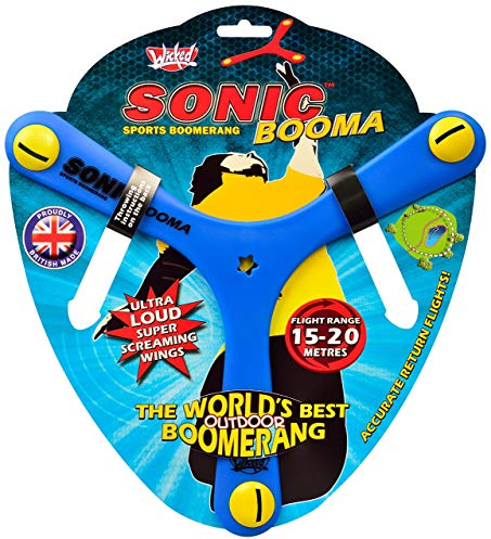 Wicked Sonic Booma | The Sports Boomerang that Whistles and Screams as it Flies (Random (Blue/Red/Yellow))