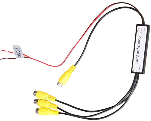 XTRONS 1 to 3 Channels Ways RCA Video Signal Amplifier Booster Splitter Cable Distribution without Any Signal/Quality Loss