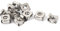 sourcing map – ® M8 x 1,25 mm de paso 304 Acero inoxidable Tuercas Enjauladas Siliver Tone 10 piezas
