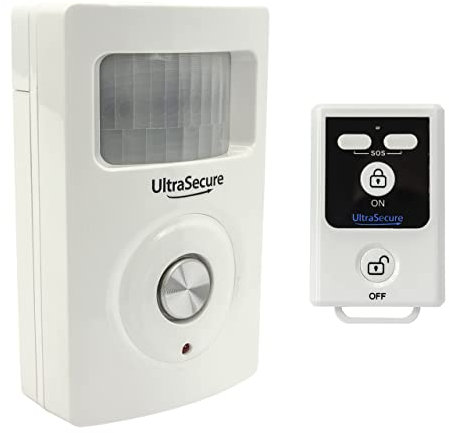 UltraSecure Wireless Shed Alarm, Wireless Remote Control, 130 Decibel Siren, Batteries Supplied, UK Support