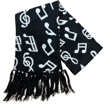 mugesh Strickschal Notenmix - Schönes Geschenk für Musiker
