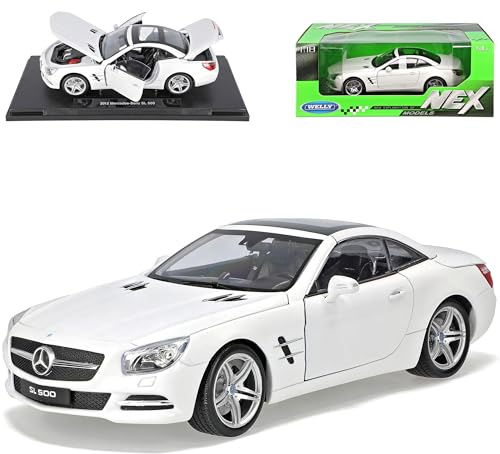 Welly Mercedes-B SL-Klasse R231 Cabrio Coupe Geschlossen Weiss Ab 2012 1/18 Modell Auto
