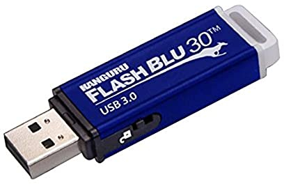 Kanguru FlashBlu30 USB-Speicherstick, USB 3.0, 64 GB – Blau