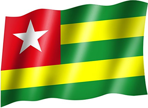 Flagge/Fahne TOGO Staatsflagge/Landesflagge/Hissflagge mit Ösen 150x90 cm, sehr gute Qualität