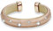 s.Oliver Damen-Armreif Armspange Edelstahl Leder Glas weiß 6.9 cm - 524384