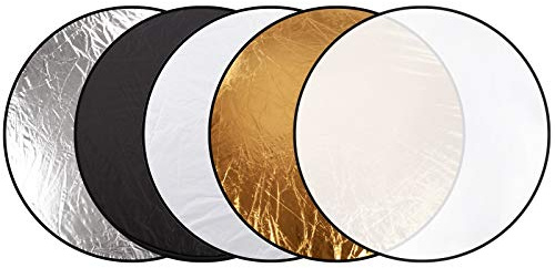 Réflecteur de Lumière, Diffuseur Pliable 5 en 1, Drapeau Panneau 60cm pour Photo Vidéo Studio Photographie